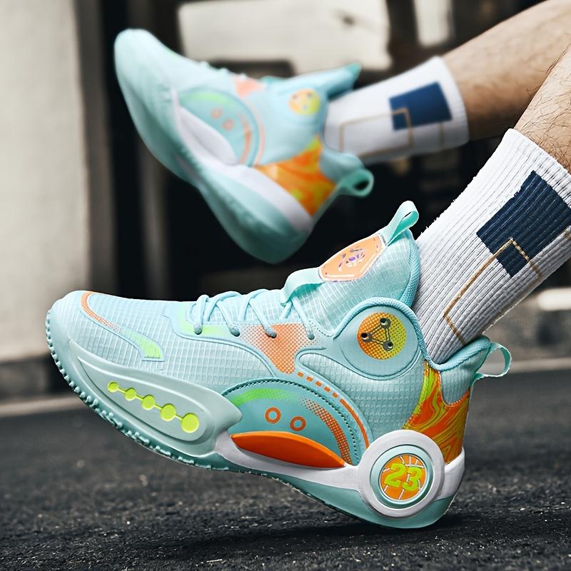 (New)Men'S High-top Basketball Shoes |     Anti-slip, Wear-resistant, Breathable sneakers for Outdoor Street Fashion Trend, Youth Boys' Sports Competition Training Shoes for Adults