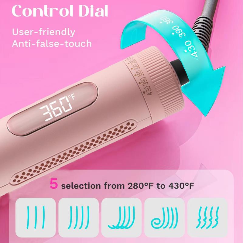 2 in 1 Ceramic Hair Straightener & Curler, 1 Box Anti Scald Hair Curling Iron with LED Display, Hair Styling Tool for Home & Salon Use, Gifts