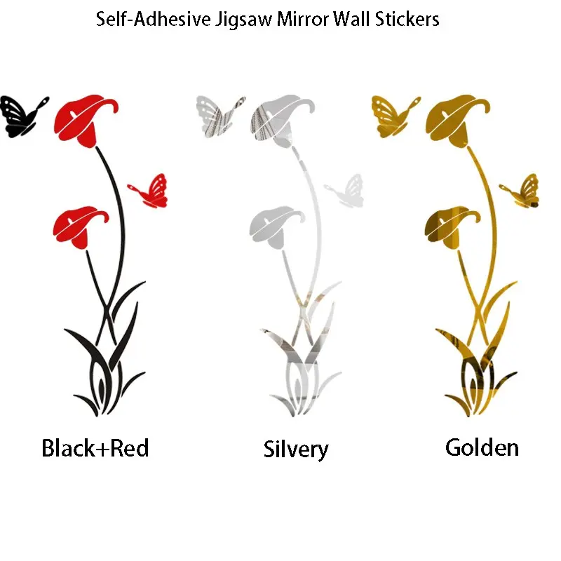 Self-Adhesive Acrylic Mirror Puzzle Wall Stickers, Silver Color, Removable Wall Decor, Includes Protective Film, Easy to Apply and Remove