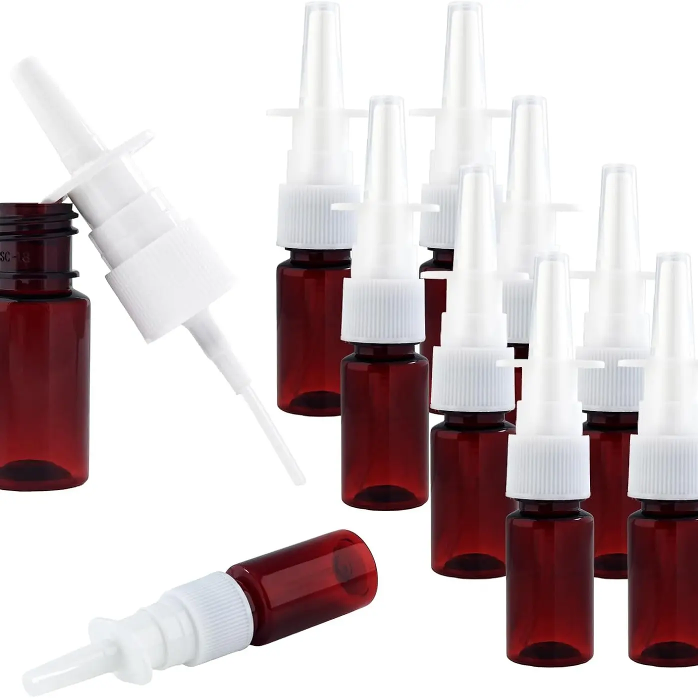 10-Pack Nasal Spray Bottles, 10ML Fine Mist Output Inhaler, Reusable Design Empty Sprayer, Ideal for Wound Disinfectant, Perfume, Essential Oils, Versatile Use, Refillable Spray Bottles