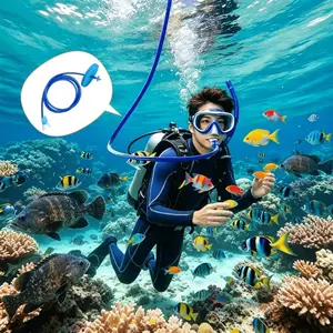 Silicone Diving Snorkel 1 Pack Anti Choking Single Double Head Respirator Underwater Breath Valve Oxygen Equipment For Beginners