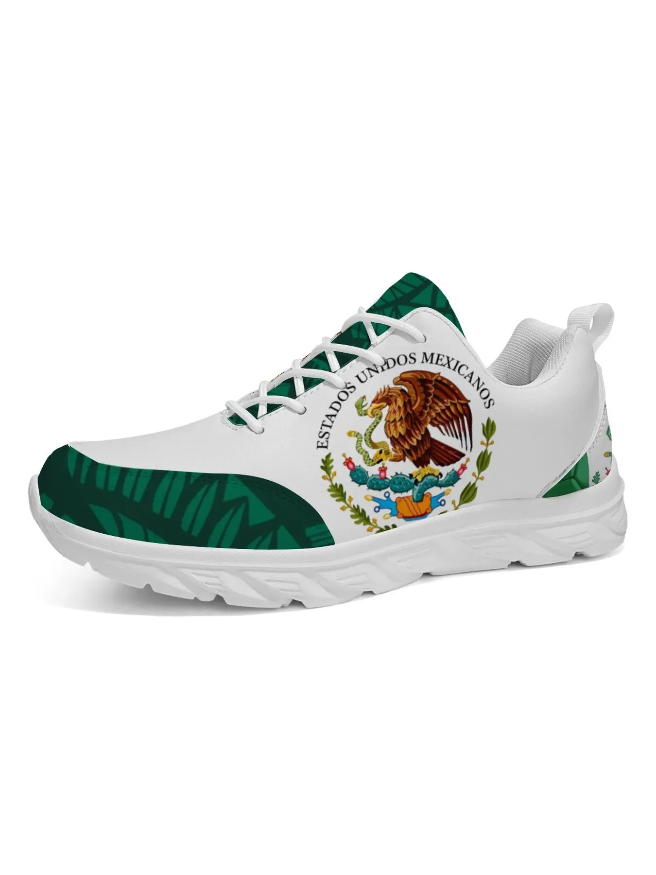 Exclusive Recommendation Mexico Flag Eagle Head Men'S Casual Low Top Shoes Sneaker Trainer Unique Print Design Patriotic Fashion Thick Sole Comfort Sports Running Shoes
