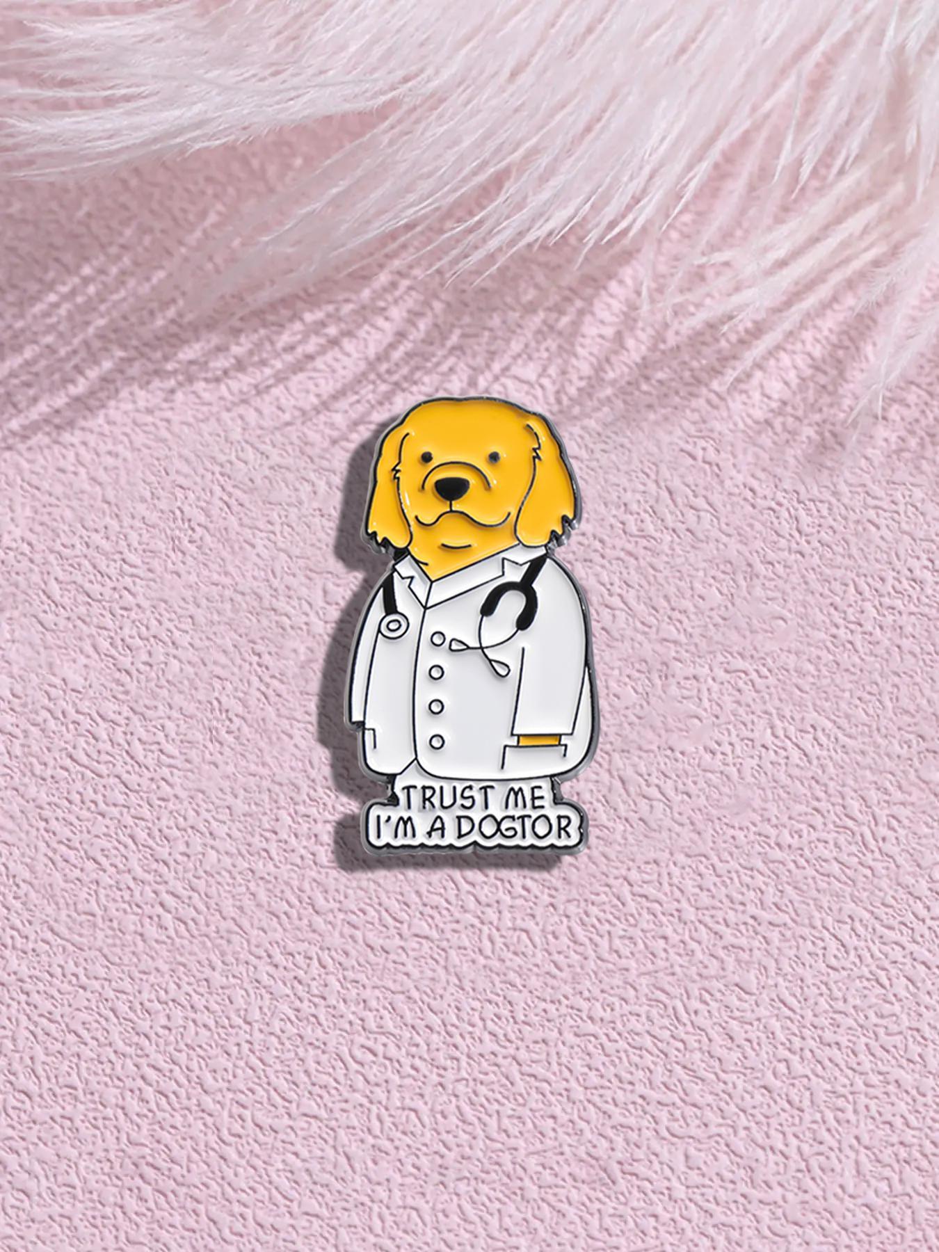 Cute Cartoon Dog Design Brooch, Fashion Jewelry Accessories for Daily Holiday Gift, Fashion Brooch for Daily Clothing Decor, Trendy All-match & Exquisite Brooch for Women & Men, Clip Jewellery