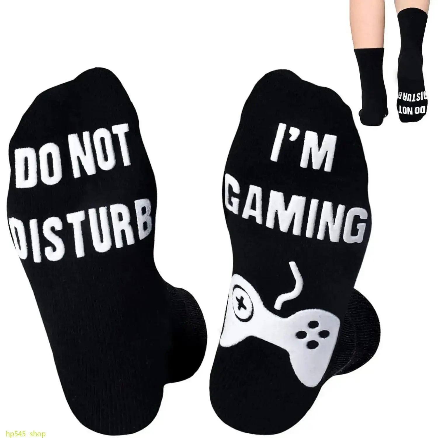 Men's Soft Crew Length Socks - Cotton-Polyester Blend, Humor Print "If You Can Read This" Funny Taco, Non-Slip Grip, Unisex Fit, US Sizes 6-12, Novelty Gamer Stocking Stuffer Gift for Teen Boys, All Occasions, Machine Washable