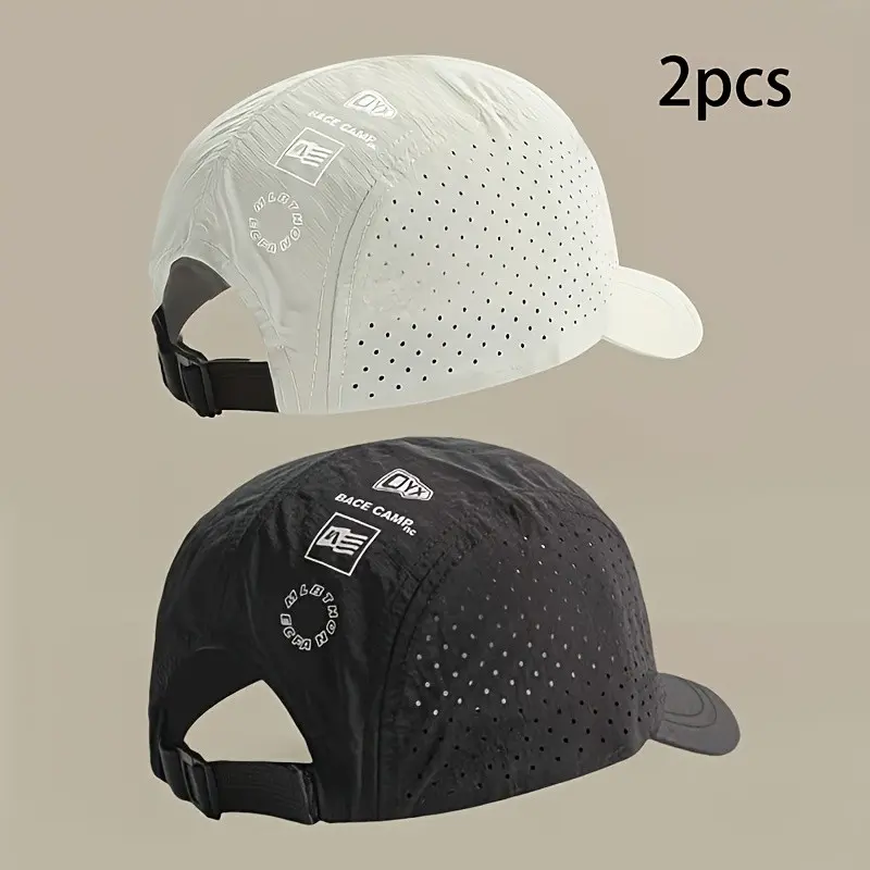 2-Pack 2026 New Quick-Dry Short Brim Hat, Unisex Outdoor Baseball Cap, Summer American Soft Top, Japanese Style Duck Bill Hat, Adjustable, Breathable Sports Cap, Sports Outdoor Hats