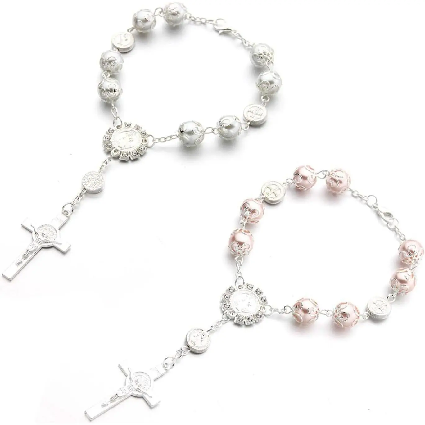 2-  Rosary &  Pendant  Accessories, Rearview Mirror  Ornament (White)