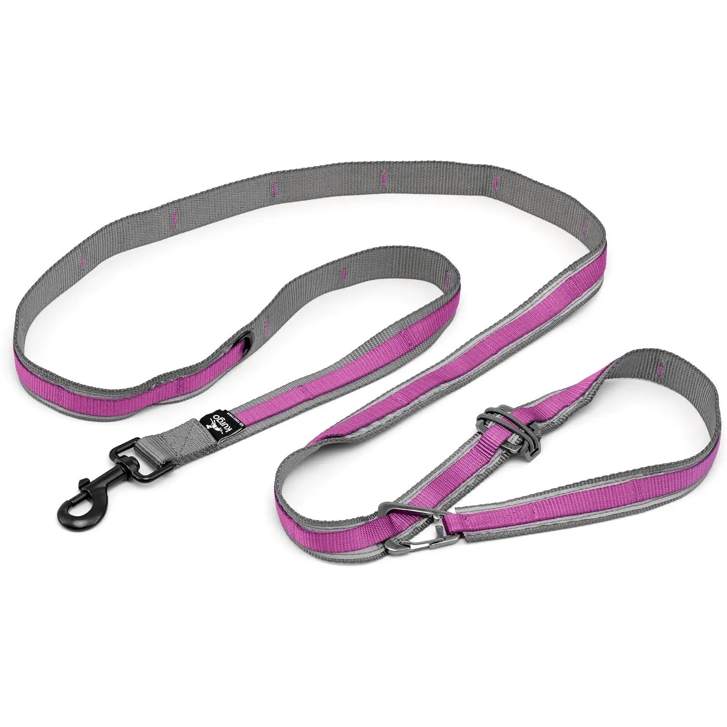 6 in 1 Quantum Leash, Hands Free Leash for Dogs, Running Belt Lead, Crossbody & Waist Belt Style, Reflective, Carabiner Clip, for Training, Hiking, or Jogging, 4 Colors