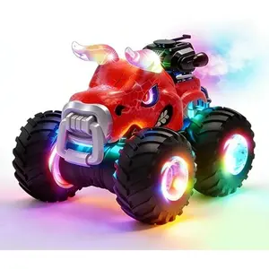 Mini Electric Remote Control Racing Car, Monster Truck 2.4 GHz, with Lights and Water Spray Function, Can Rotate 360° and Drift.