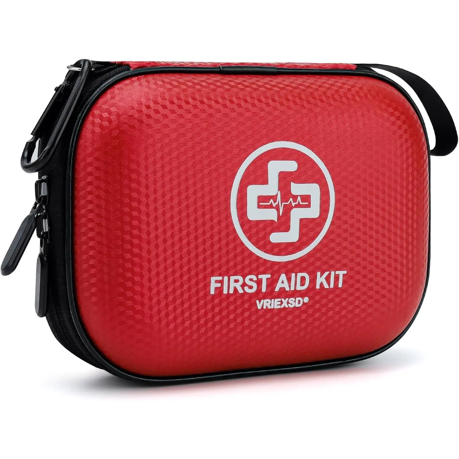 Outdoor activitiesMini First Aid Kit - 150 Piece Small Waterproof Hard Shell Medical Kit for Home, Car, Travel, Camping, Truck, Hiking, Sports, Office, Vehicle & Outdoor Emergencies- Small First Aid Medical Kit (Red)