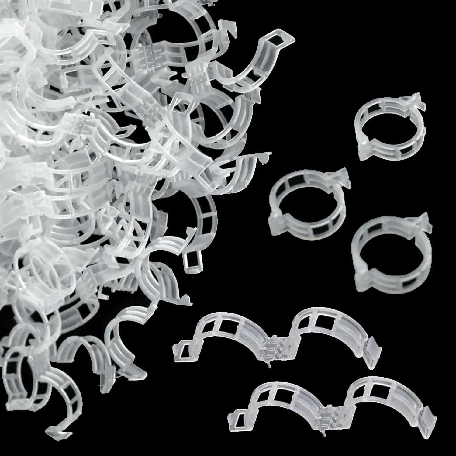 150 count  Support Clips - Tomato Clips for String Trellis, Grape Vine Clips for Garden Netting Climbing , Secured Plastic  Clip for Fixing Stem and Vine