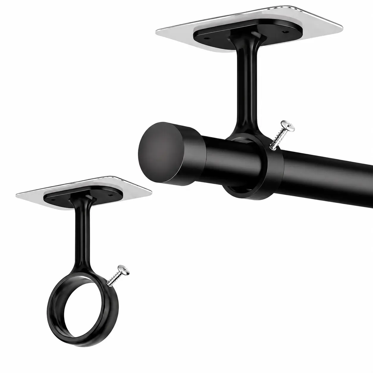 Ceiling Curtain Hook, No-Drill Installation Bracket, Wall Mount Holder, Home Renovation Essential, Adjustable Position, Secure Adhesion