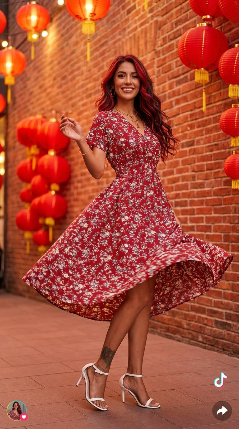 The Coralia Dress |       Midnight Mushroom Medley Summer Floral Print Short Sleeve Dress