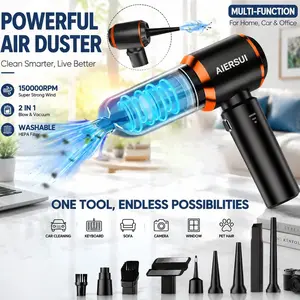 4-In-1 Portable Wireless Mini Car Vacuum Cleaner, 16000pa Strong Suction, 100w Brushless Motor, 6000mah Battery, Cleaning Kit Included