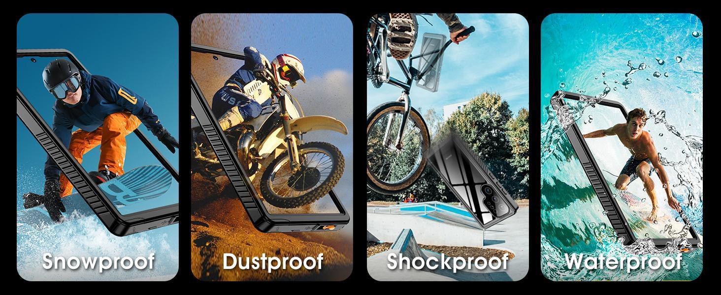 for Samsung Galaxy S25 Ultra Case Waterproof [IP68 Underwater][Built-in Screen & Lens Protector][12FT Shockproof] 360° Full Body Heavy Duty Protective Phone Case for Galaxy S25 Ultra 5G 6.9''