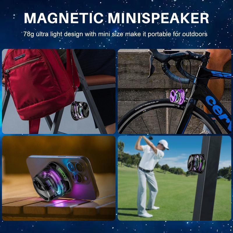 G200 Mini Tool Box Bluetooth Speaker with BT 5.3 Fast Pair, Magnetic Mount & RGB Lights, Portable Metal Design with Lanyard, AUX Input & Clear Audio for TikTok Live & On-the-Go Music Lovers
