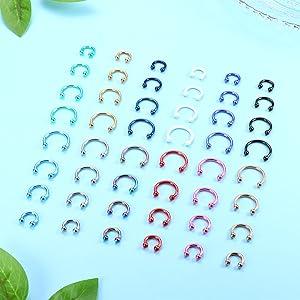 Sanfenly 48Pcs 14G Stainless Steel Horseshoe Nose Septum Rings Piercing Jewelry Cartilage Helix Tragus Earring Hoop Eyebrow Lip Hoop Piercing Ring for Women Men 6mm 8mm 10mm 12mm Beads Gold Sanfenly 48Pcs 14G Stainless Steel Horseshoe Nose Septum Rings Piercing Jewelry Cartilage Helix Tragus Earring Hoop Eyebrow Lip Hoop Piercing Ring for Women Men 6mm 8mm 10mm 12mm Beads Gold