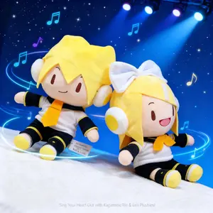Kagamine Len Rin Hatsune Miku Vocaloid Anime Plush Doll Stuffed Toy Collection Figure Cross Border Gift New Arrival Fans