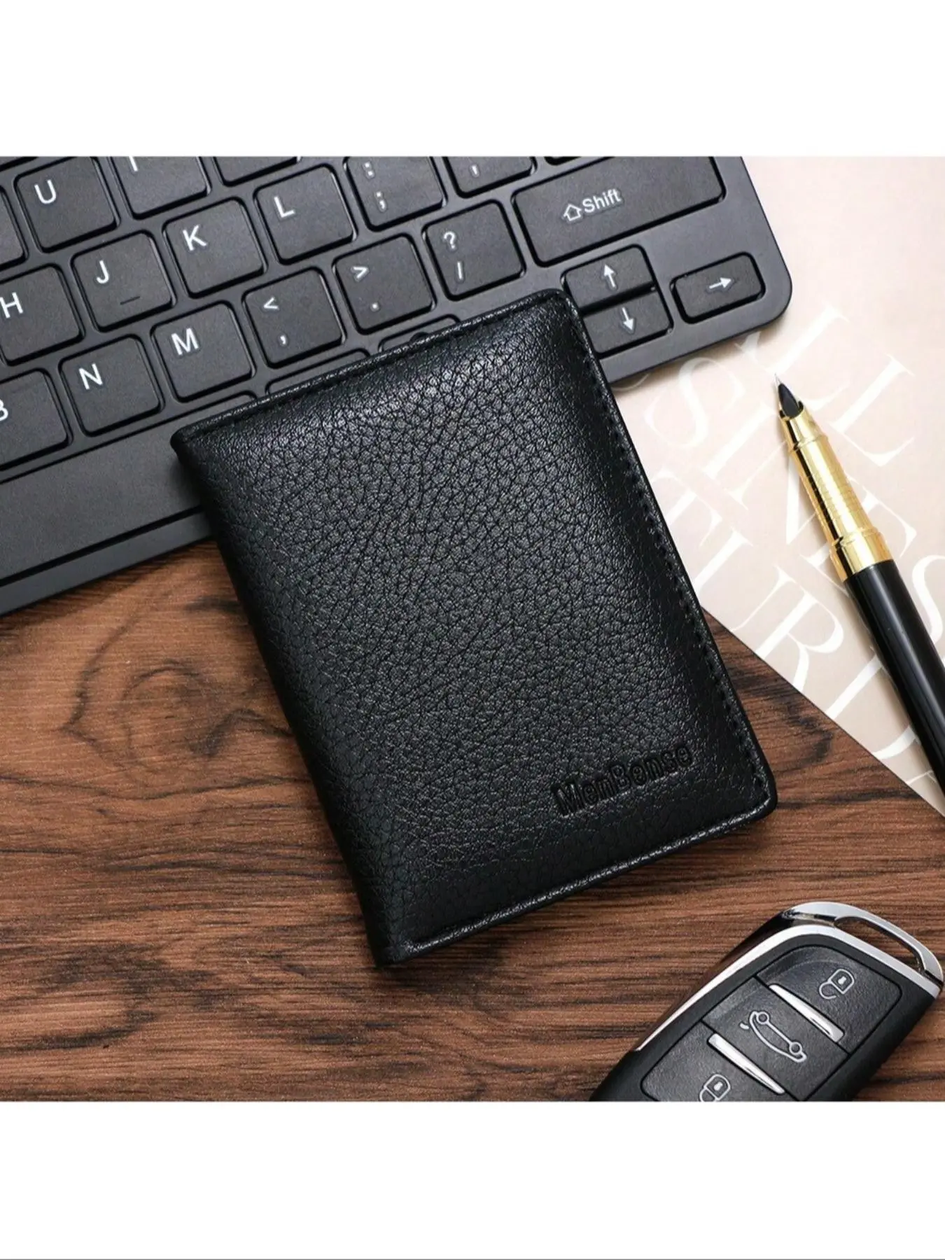 Men's Vertical Wallet Ultra-Thin Multi-Card Holder Large Capacity Design Suitable for Daily Use, Stylish and Practical Accessory