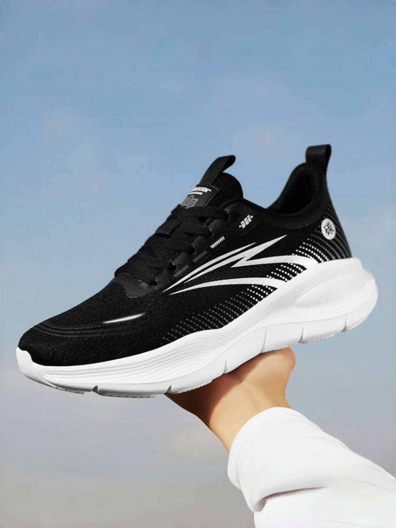 Men's Colorblock Lace Up Low Top Sneakers, Casual Breathable Comfortable Sports Running Shoes, Male All-match Round Toe Shoes for Daily Wear, Closed, Casual Running Footwear