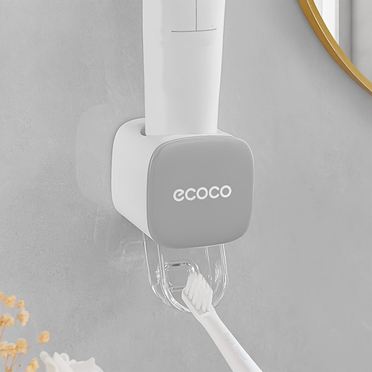 Mini Automatic Toothpaste Dispenser, Wall Mounted Waterproof Toothbrush Holder, Toothbrush Storage, No Power Needed, Space-Saving Bathroom Organizer