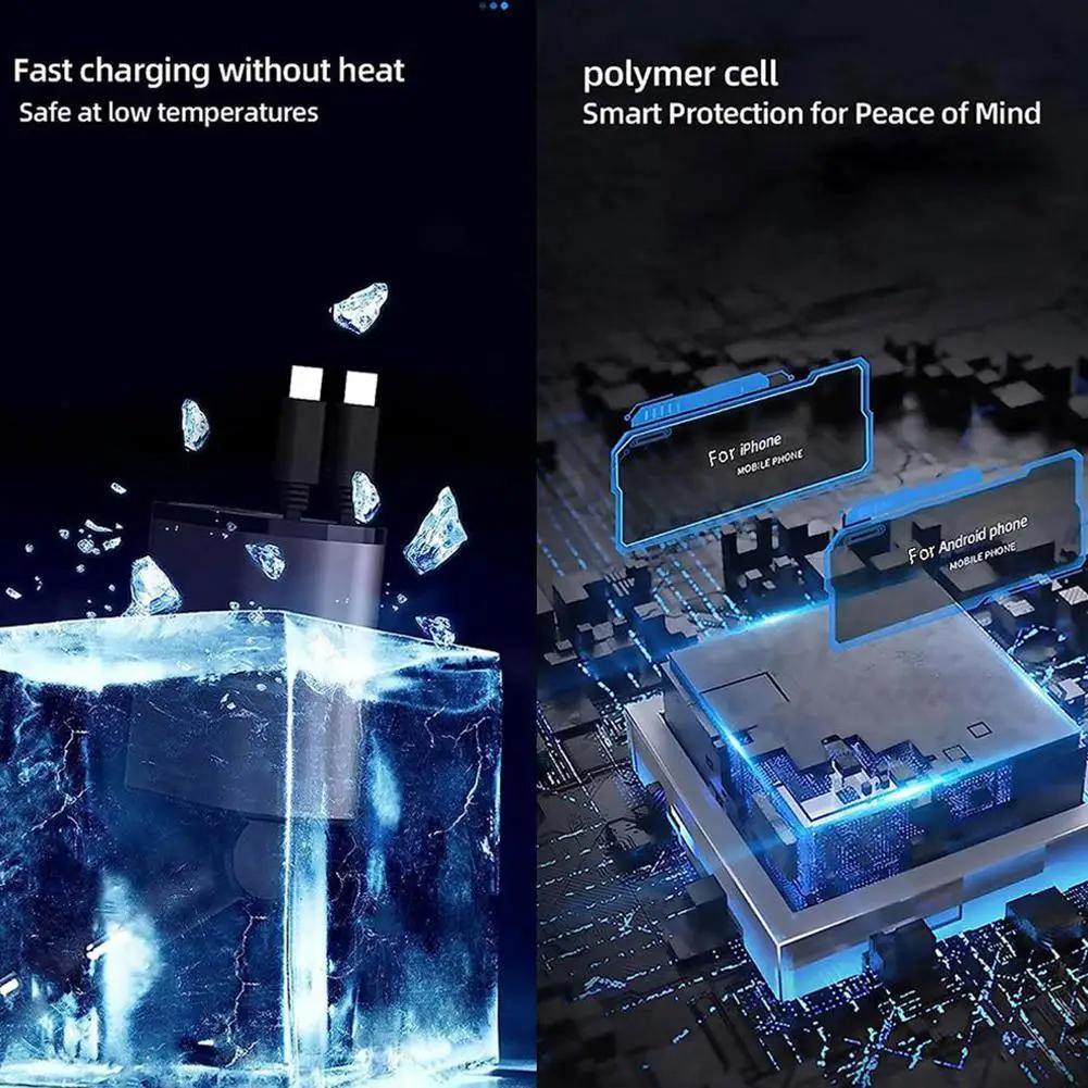 4 in 1 Car Charger, Retractable Car Charger, Retractable Automotive Charger with 2 Fast Charging Cables, Dual Charging Ports Car Charger Compatible with iPhone, Type C Charger