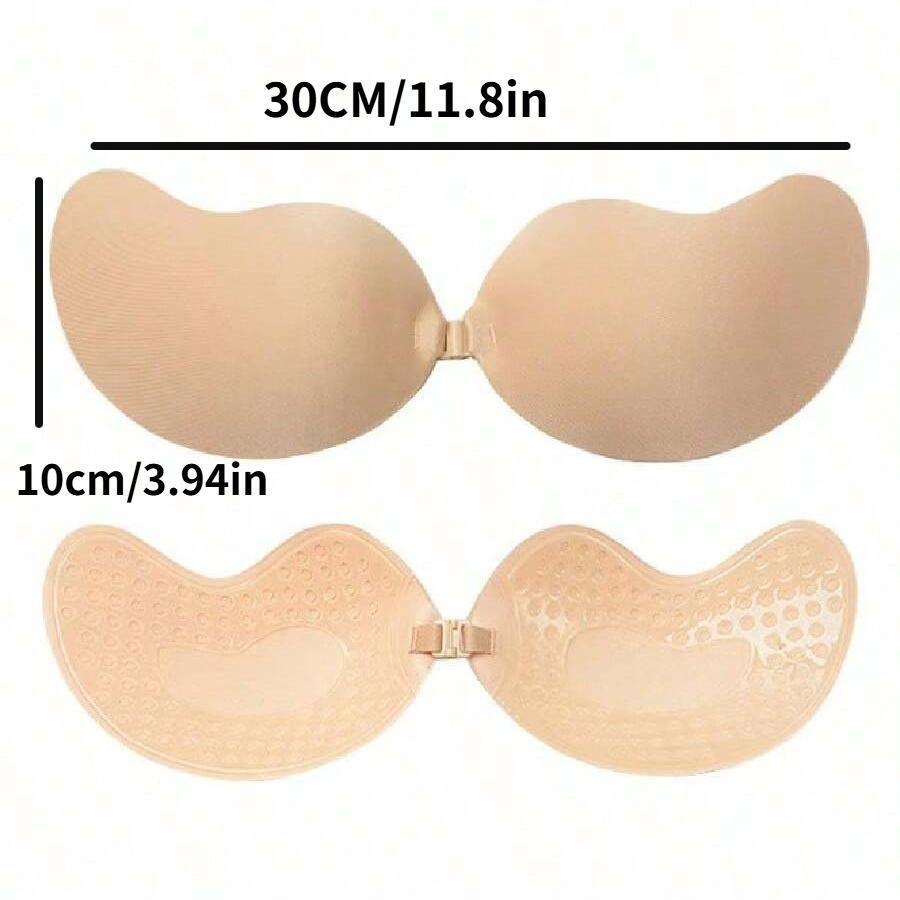 2 Pairs Women's Silicone Strapless Seamless Lift Sticky Nipple Covers, Reusable Adhesive Pasties for Comfort and Support, Smooth Womenswear