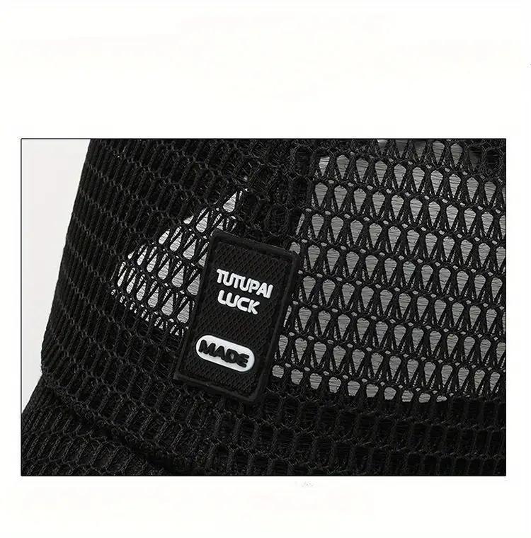 2pcs Quick-Dry Polyester Baseball Caps - Breathable Mesh Adjustable Unisex Summer Sun Hats with Black & Gray Textured Design for Outdoor Sports & Casual Wear, Breathable Mesh Construction