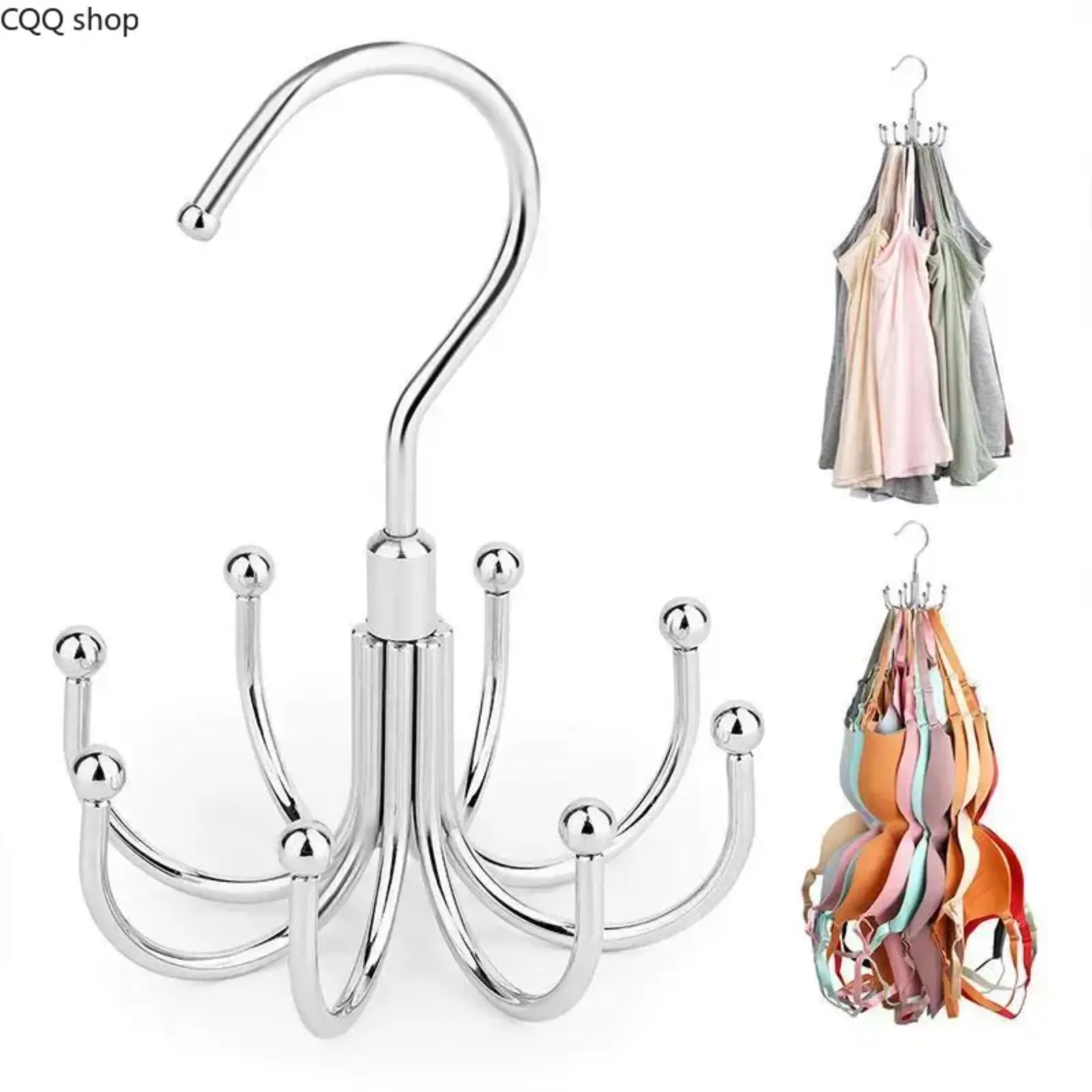 1pc Rotatable Bra Hanger, Space-Saving Closet Storage, Multifunctional Hanger Suitable for Wardrobe, Bathroom, and Kitchen