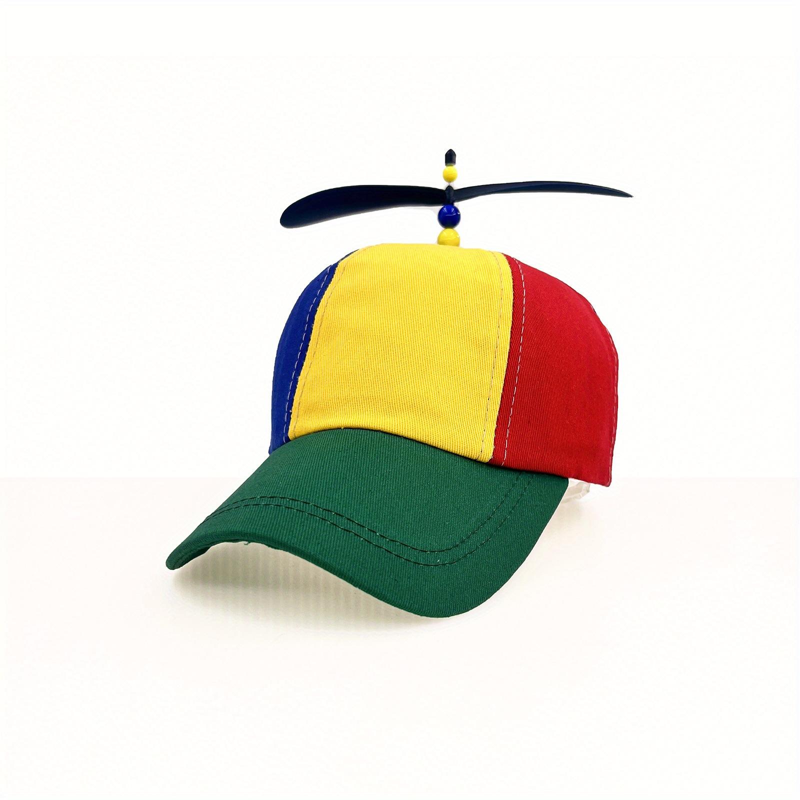 /European and-Border Creative Detachable Propeller Baseball Cap, Parent-Youngsters Sun Protection Bamboo Dragonfly Peaked Cap
