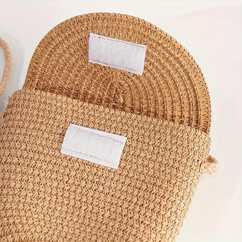 jewelry [2-Pack Beach Combo] 2-Pack Stylish Women's Khaki Wave Beach Hat & Woven Shoulder Bag Combo | Light And Breathable, Suitable For Spring/summer Beach Vacations And Outdoor Activities