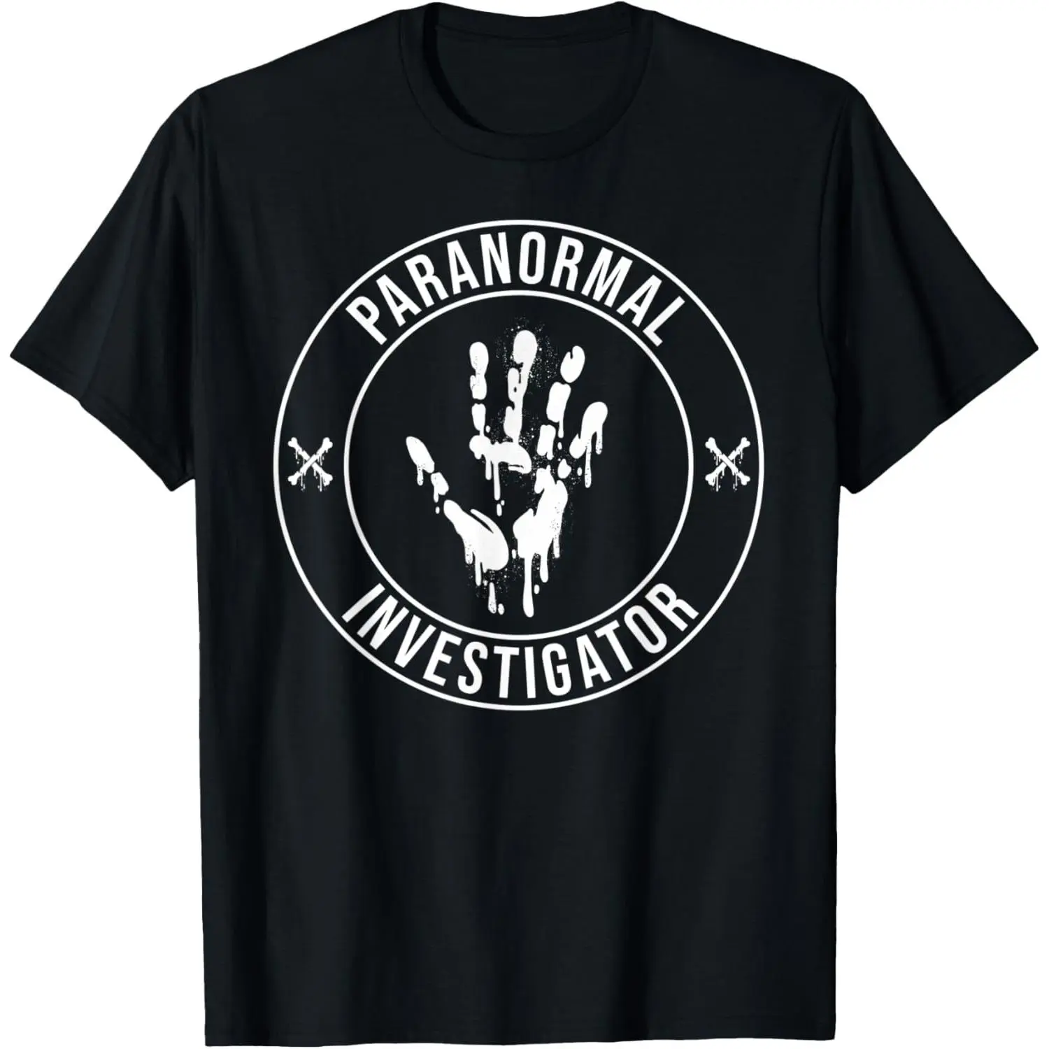Men's Breathable Classic Short-Sleeve Cotton T-Shirt - Ghost Hunting Halloween Graphic, Paranormal Investigator Print for Day Wear, Tshirt, Shortsleeve