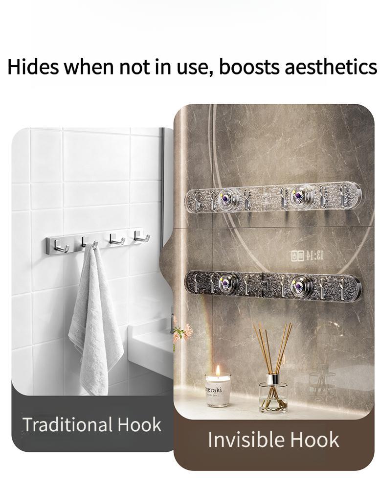 Multi-Scene Foldable Suction Hooks - Corner Design & Hidden Storage Solution