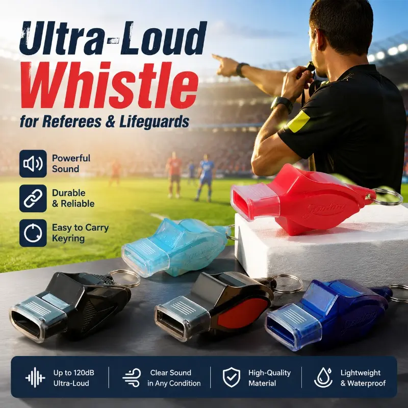 Unisex Adults' Ultra-Loud Stainless Steel Professional Sports Whistle, Compact with Keyring Carry - Durable, High-Frequency Tone for Basketball Referees, Outdoor Emergency Signaling, Coaches, Easy To Carry, Team Sports Coordination, Powerful Sound, Outdoo