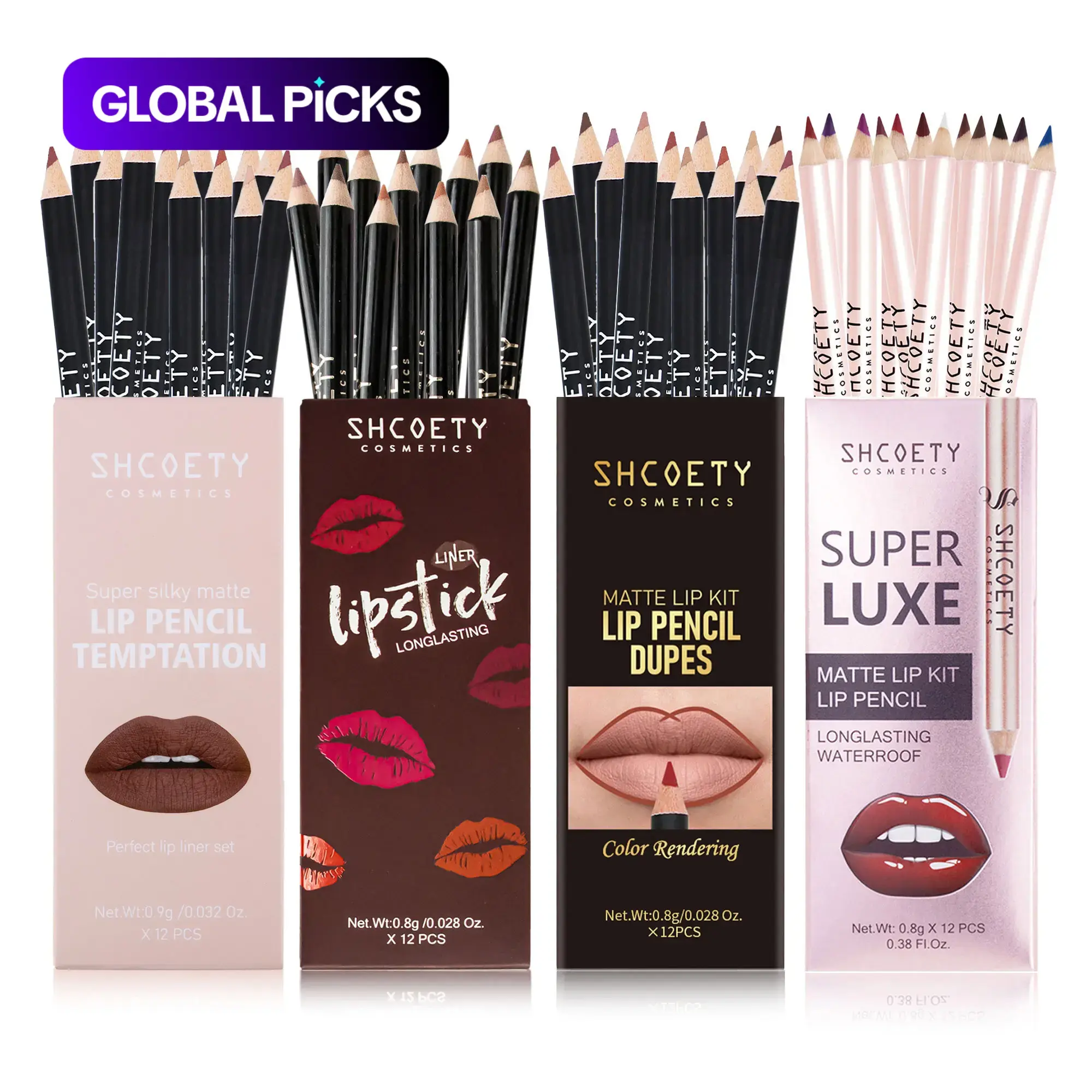 48-Color Matte Lip Liner Set, All Day Lipliner Waterproof Long-Lasting Lip Pencils in Coffee Shades, Easy to Apply for Full Defined Lips, Unique Makeup #GLOBAL PICKS