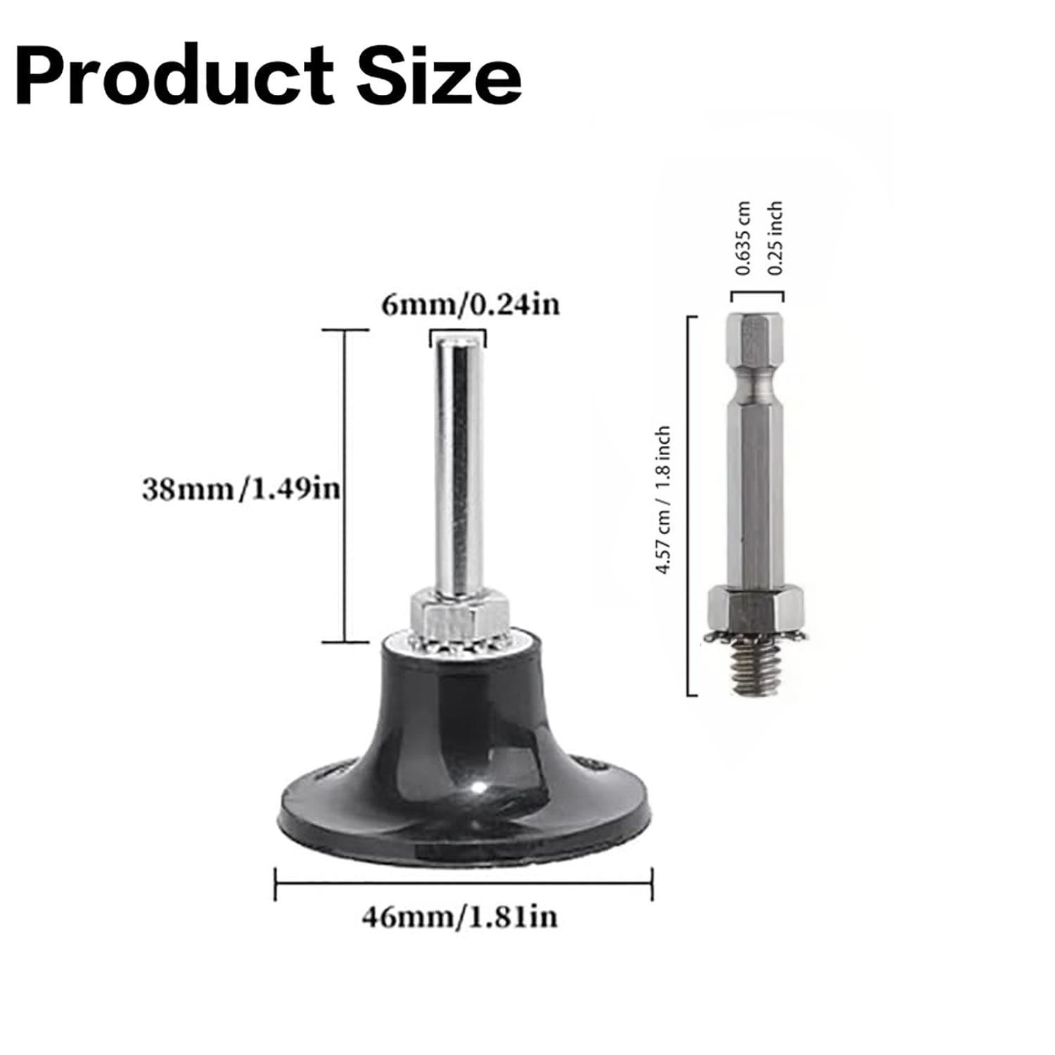 Versatile Die Grinding Attachment Kit, 2 Inch Roll Lock Pad Holders, with 1/4" Shanks Die Grinding for Drill Sanding Attachment Rotary Tools, Hardware, Heavy Duty, Industrial