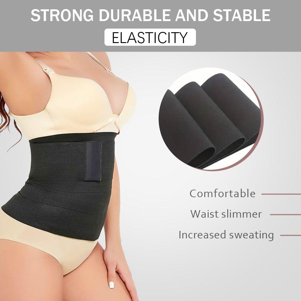 Women's High-Quality Waist Trainer Belt - Breathable Nylon Tummy Control Postpartum Recovery & Weight Loss Body Shaper with Adjustable Straps, Sweat-Resistant for Home Office Outdoor Wear, Perfect Birthday Christmas Gift (Black) Highwaist Girdle Corset