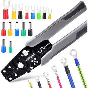 Wire Crimper Tool With Stripper Crimping Pliers Pliers Connectors Crimping Tool Multifunctional Cutting Stripping