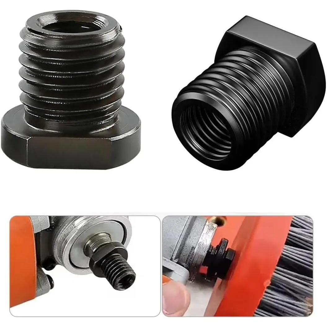 2-Pack High-Quality Threaded Angle Grinder Thread Shaft Converter Adapters - M10 to M14, M10 to M16 Arbor Connectors for Diamond Polishing Pads, Backing Pads, Rotary Polishers, Drill Bits, DIY Power Tools