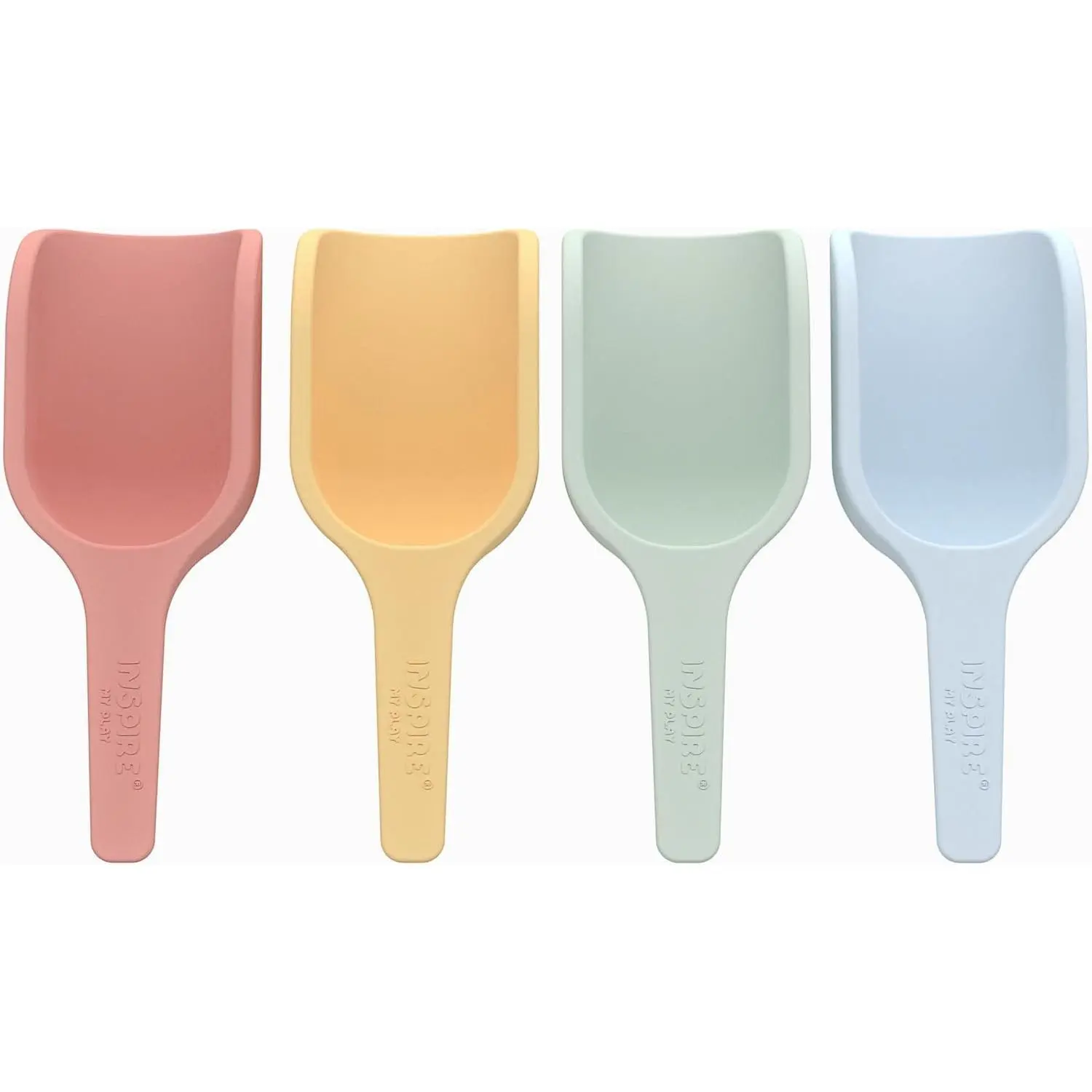 4 x Mini Silicone Scoops - Perfect for Sensory PlayTray - Sensory Bin Accessories - Special Education Classroom Supplies - Montessori Education Toys - Multi-Purpose Shovel