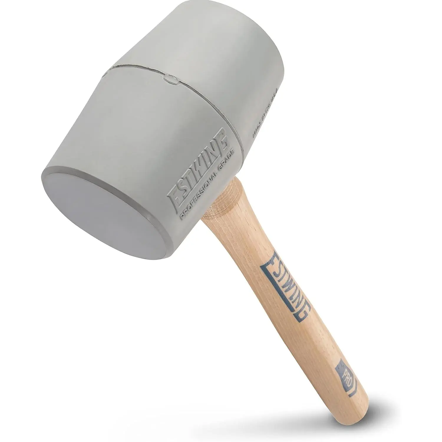 Deadhead Rubber Mallet - 18 oz No-Mar Hammer with Bounce Resistant Head & Hickory Wood Handle - DH-18N