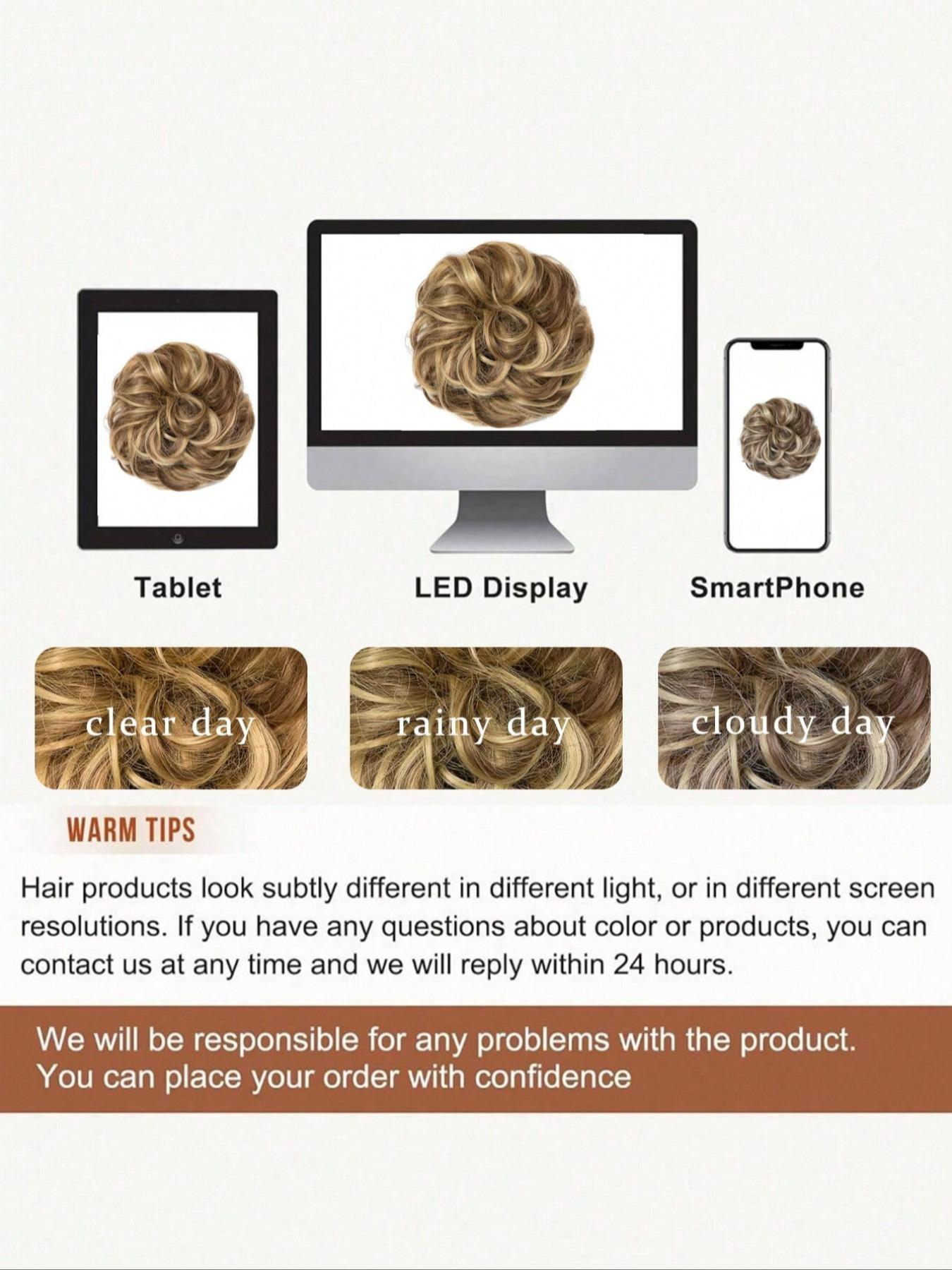 Women's Wavy Clip-In Hair Extensions, Synthetic Ponytail Pieces, Thick High Bun Hairstyle, Daily & Party Use, Adds Volume & Depth, Synthetic Soft Hairpieces