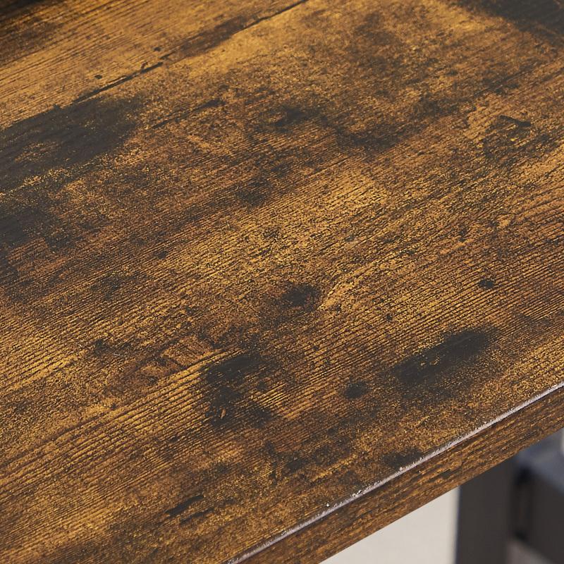 Kitchen Table with 2 Benches for 4, Wood Dining Room Dinette Sets for Breakfast Nook and Small Space, Brown