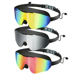Adult and Kids Swimming Goggles, 2-Pack Wide Vision, HD Anti-Fog, Leak-Proof, UV Lenses, Ideal for Outdoor and Water Sports