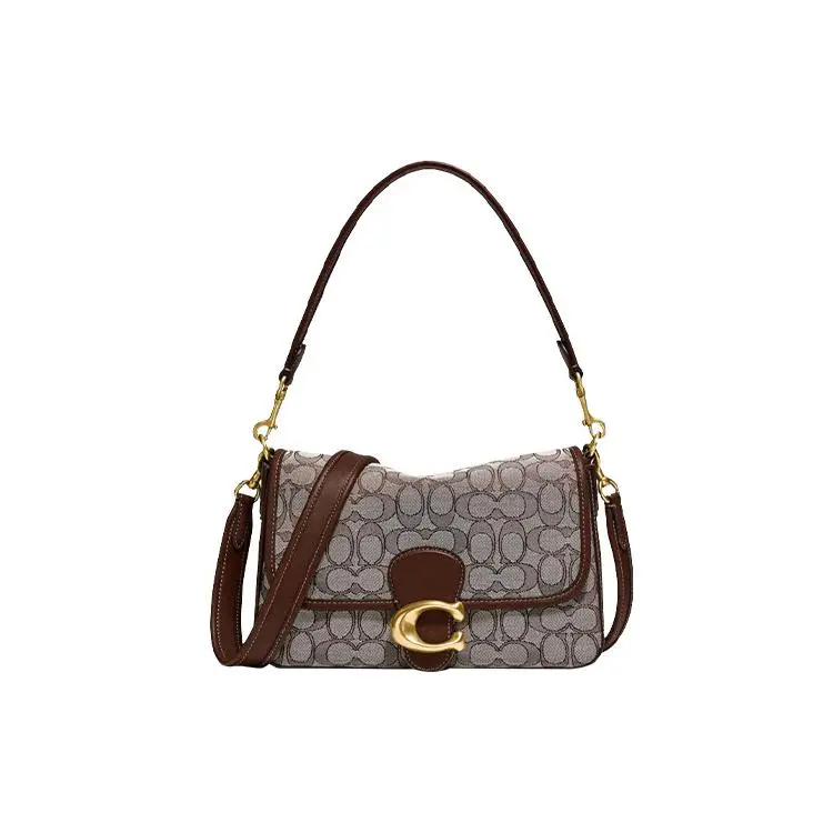 COACH Tabby 26 Embroidered Crossbody Bag for Women – Soft European-Style Hobo in Oak and Maple