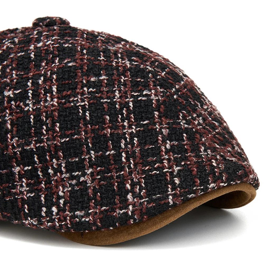 HT5033 Berets Knitted Spring Autumn Winter Hat Male Female Flat Cap Men Women Painter Beret Hat Adjustable Octagonal Beret Caps
