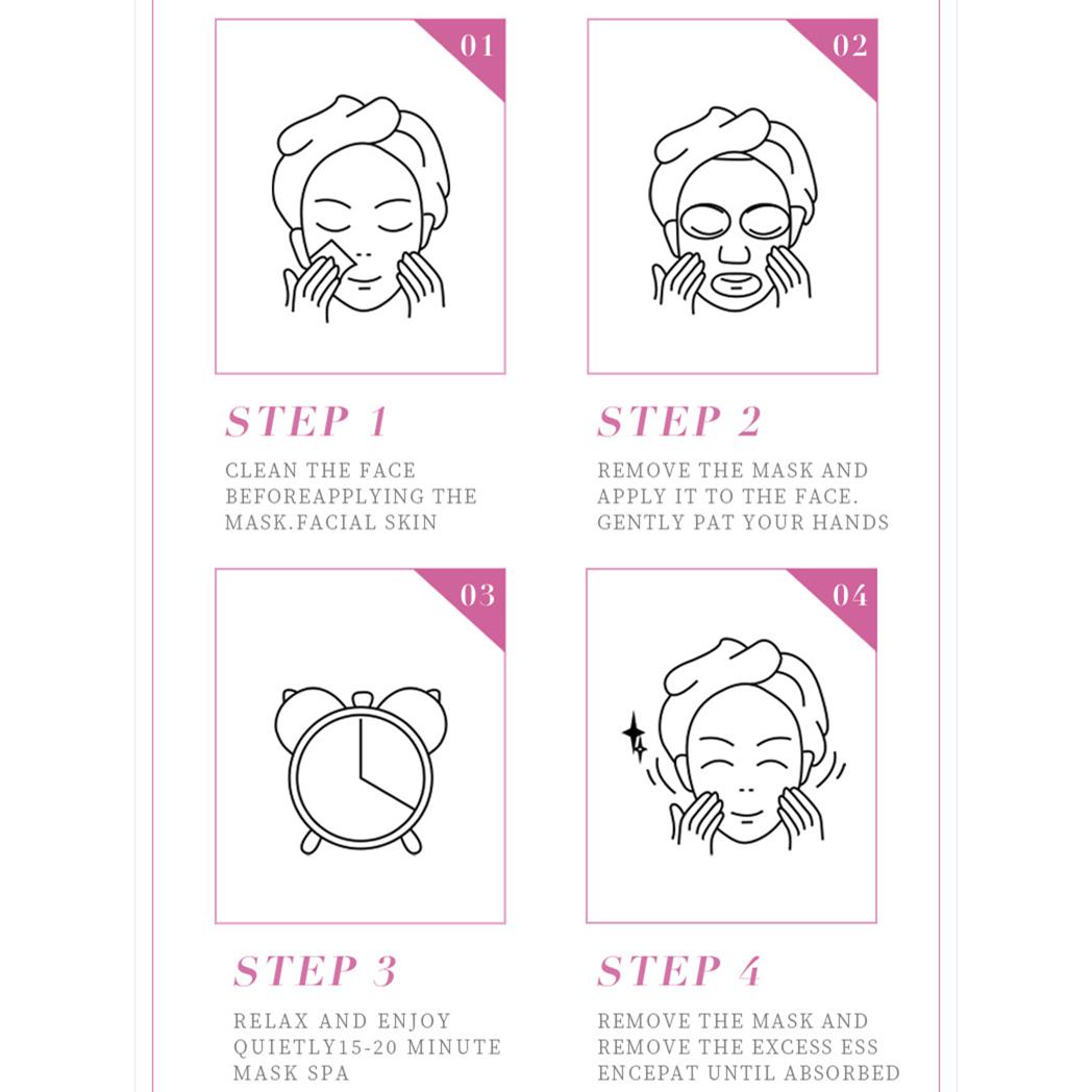 Plant & Fruit Essence Facial Firming Mask, 24pcs/set Moisturizing & Nourishing Cold Compress Mask for Women, Valentine's Day Gift