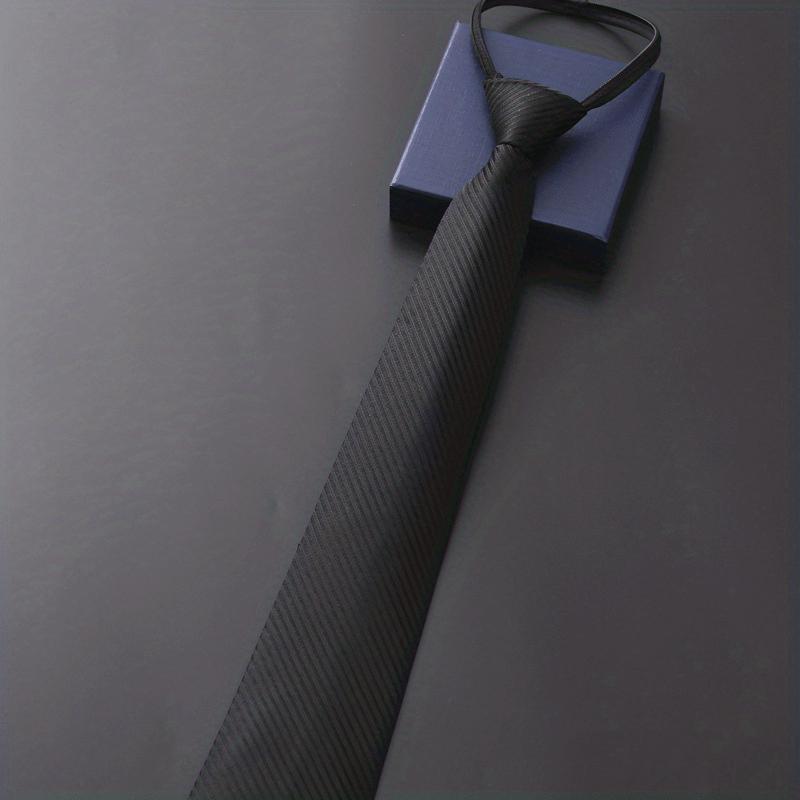 3-piece set - Men's professional zip tie - Durable polyester fiber, hand wash/dry clean, stylish and avant-garde design