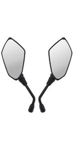 THE WELL KEPT 8MM Motorcycle Mirrors Universal for 7/8" Handlebars Bike Mirror Compatible with ATV,Snowmobile,Scooter,Moped,Dirt Bike,Sportsman-Convex Mirrors