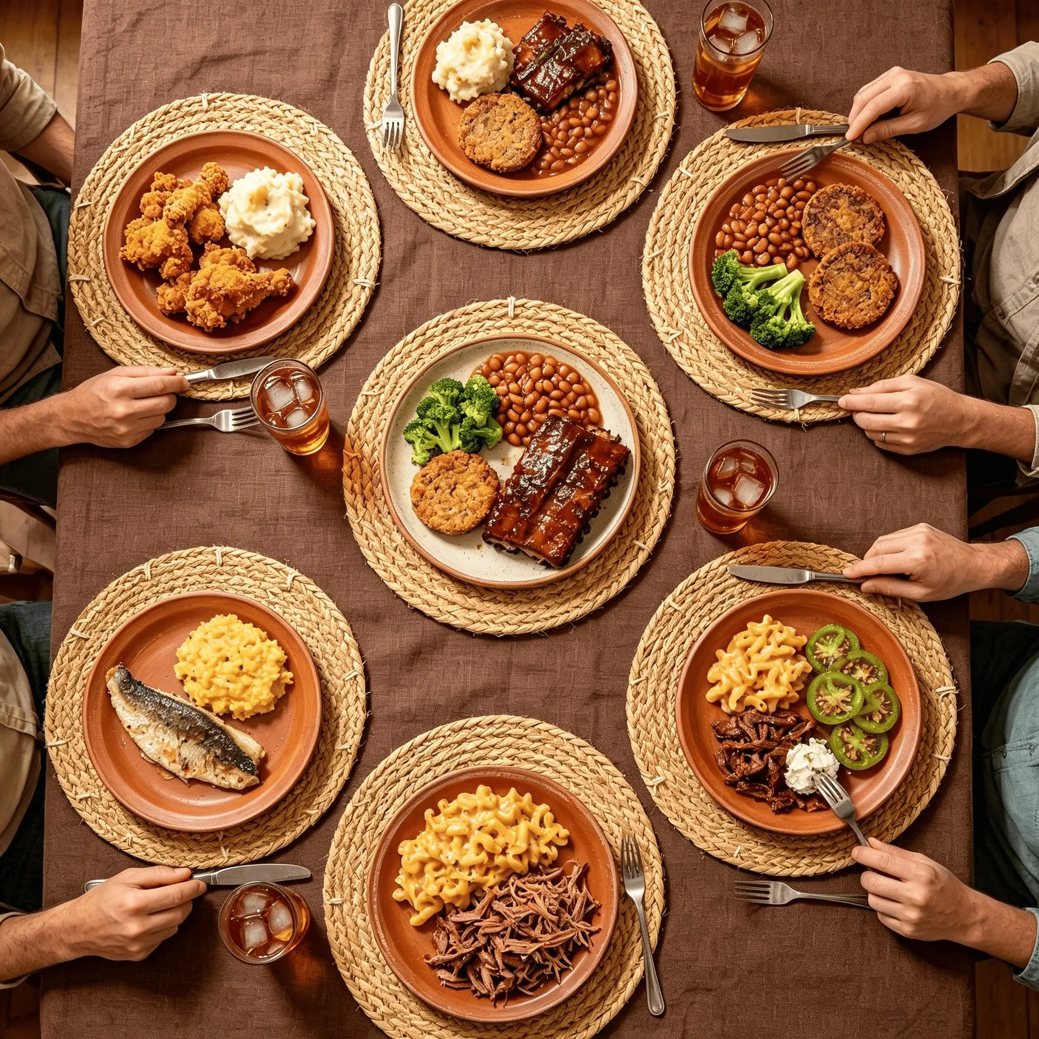3/5/7 Piece Large Round Woven Place Mats, 34.8cm Non-Slip Heat Resistant Reusable Table Mats, Ideal for Dining, BBQ, Holidays, Home Decor, Round Woven Placemats
