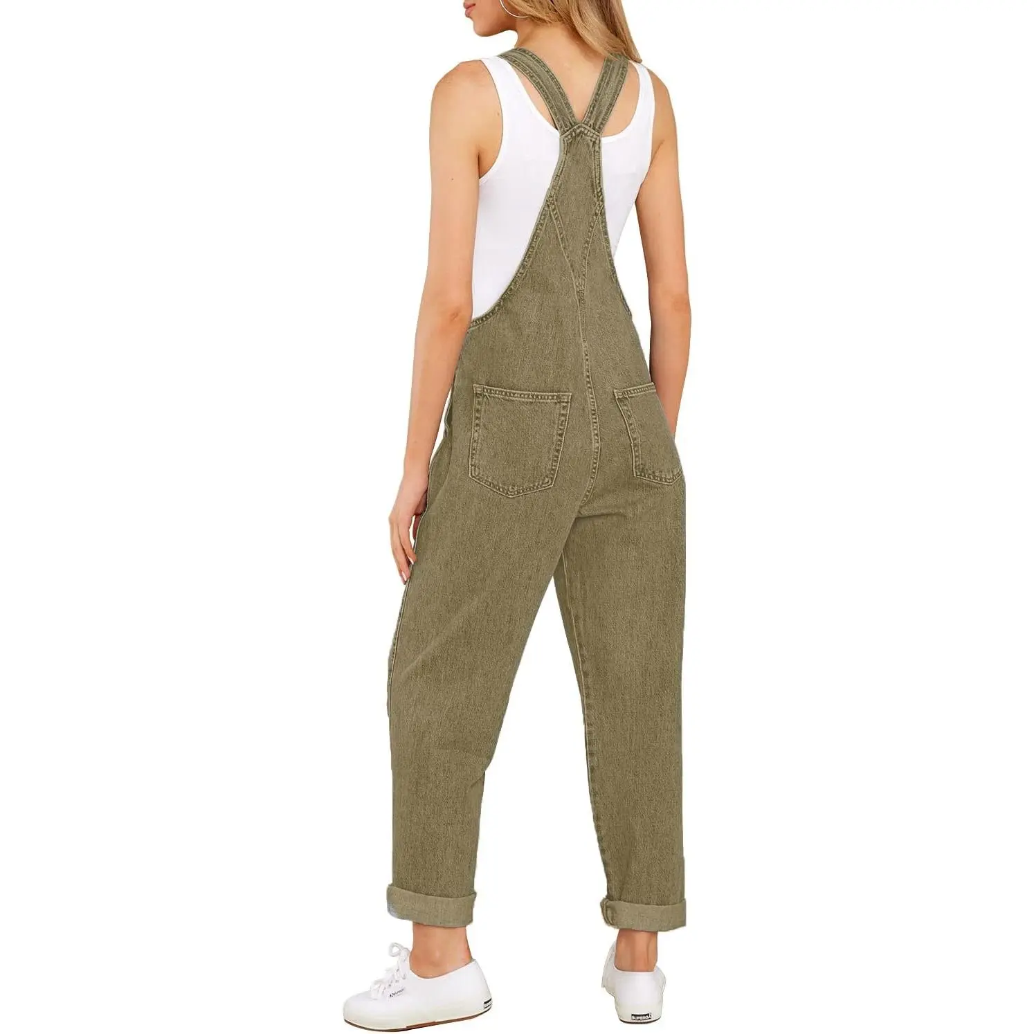 Women's Casual Stretch Adjustable Denim Bib Overalls Jeans Pants Jumpsuits Women's Casual Stretch Adjustable Denim Bib Overalls Jeans Pants Jumpsuits